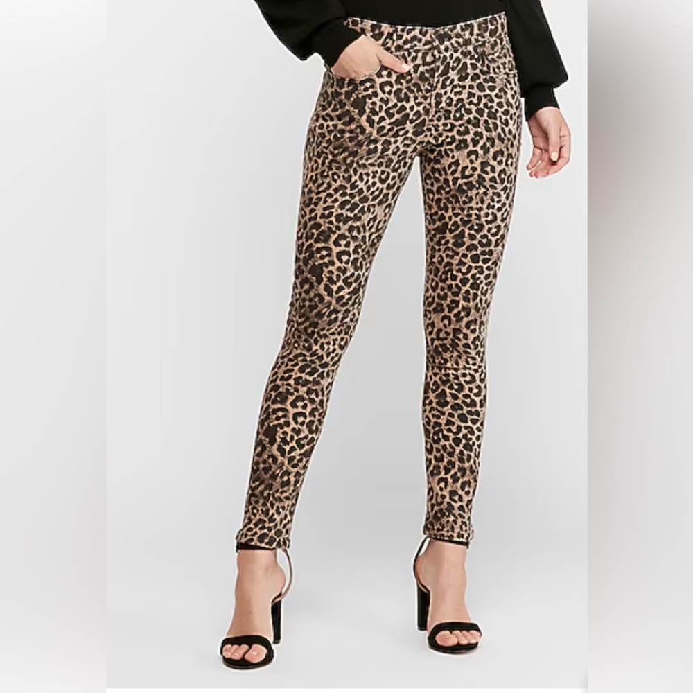 Leopard Print Express Jeans
